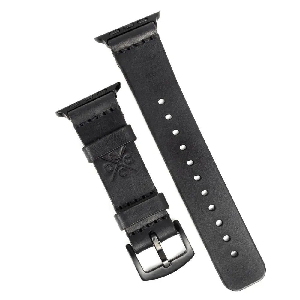 Apple Watch Leather Strap Black