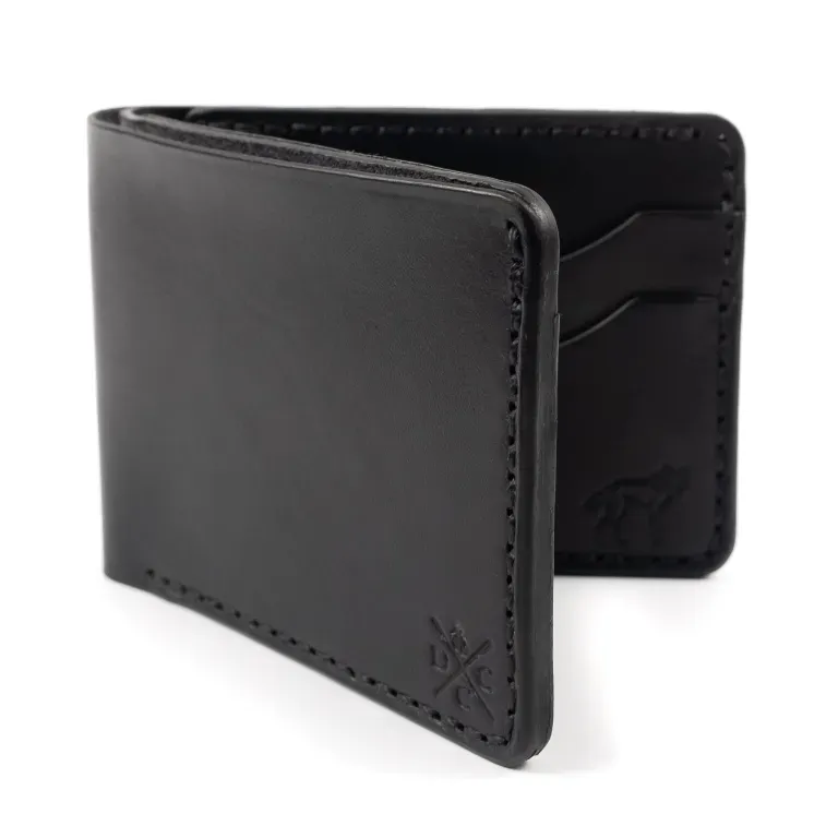 The Black Bifold Leather Wallet No.7