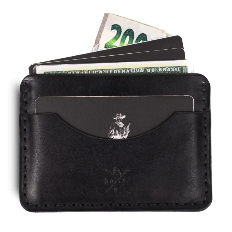 Minimalist Leather Wallet No.3 Black