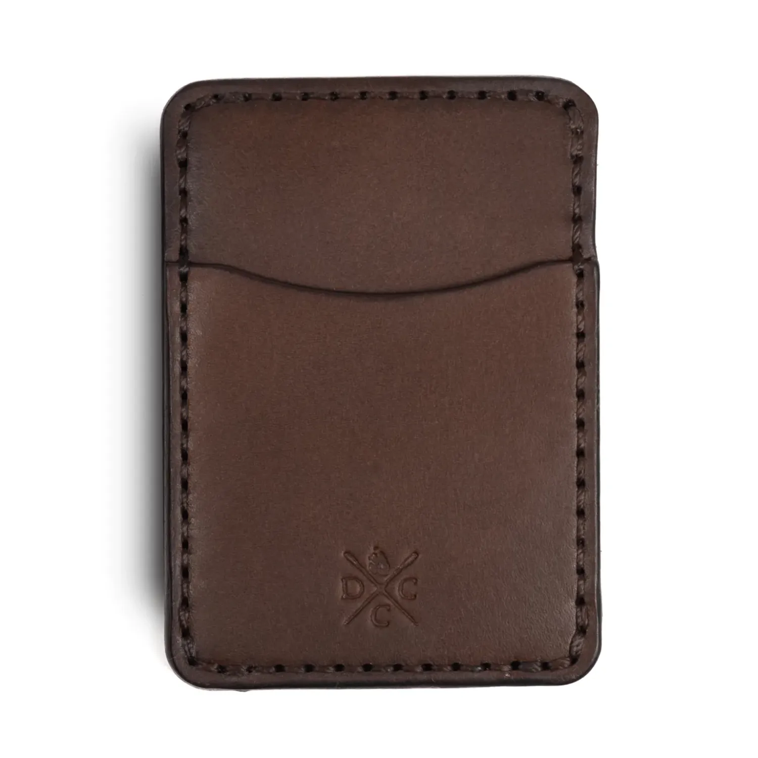 Vertical Minimalist Leather Wallet No.3 – Brown