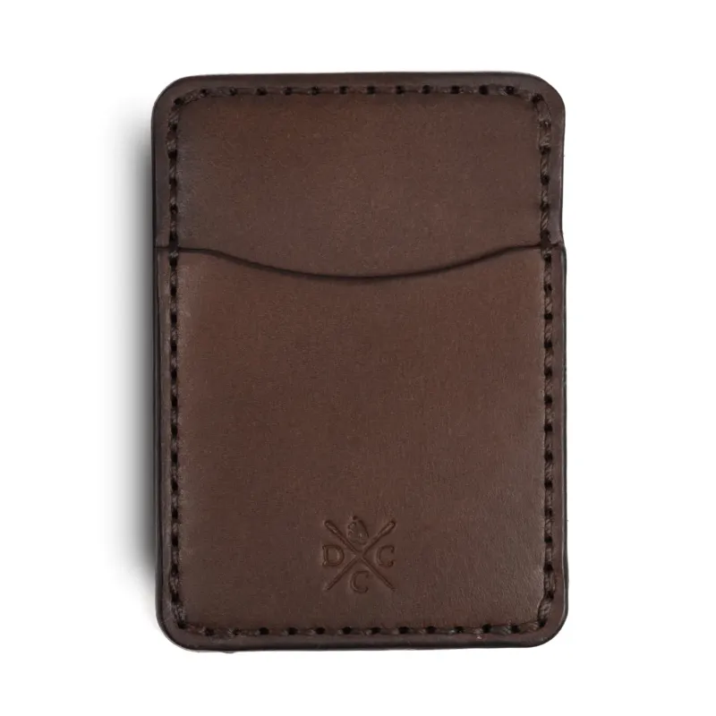 Vertical Minimalist Leather Wallet No.3 – Brown