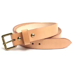 Leather Belt 1.25” Natural Tan