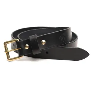 LEATHER BELT 1.25″ BLACK