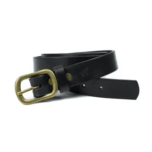 BLACK SARA LEATHER BELT