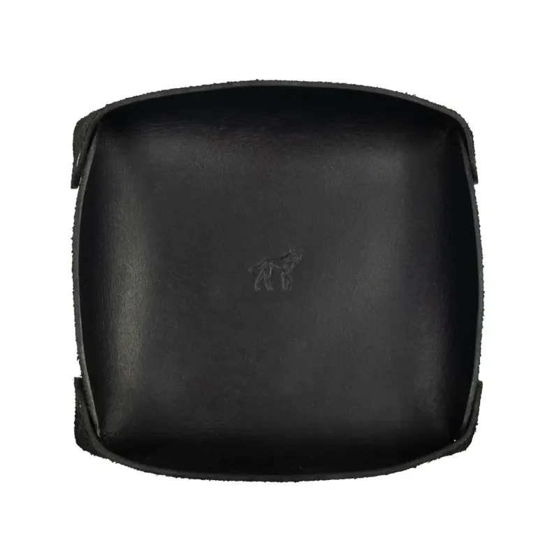 Black Leather Desk Tray