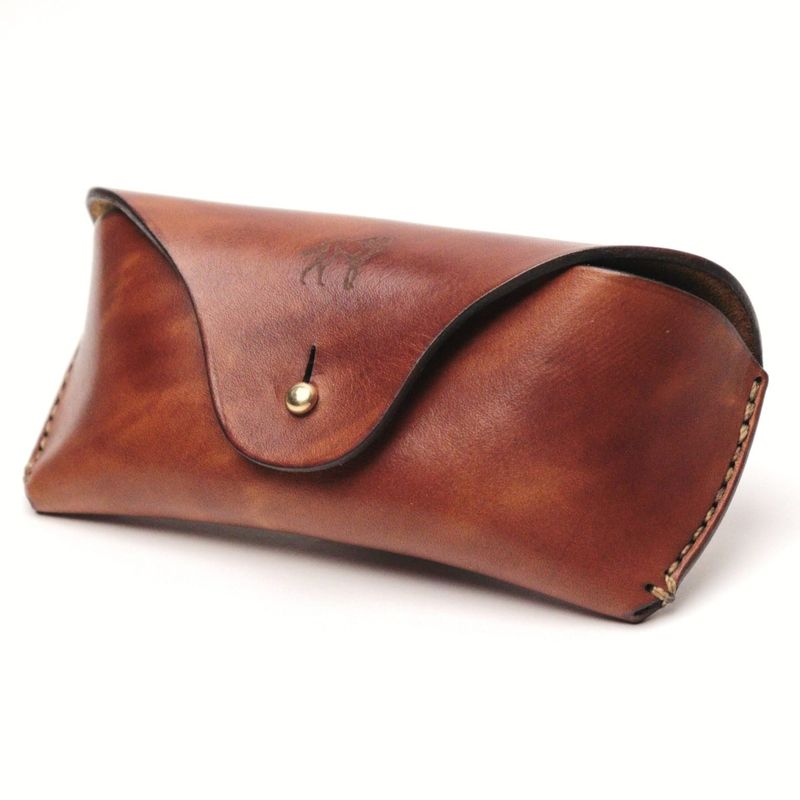 NO.8 Havana Leather Glasses Case