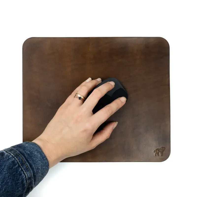 The Brown Leather Mouse Pad