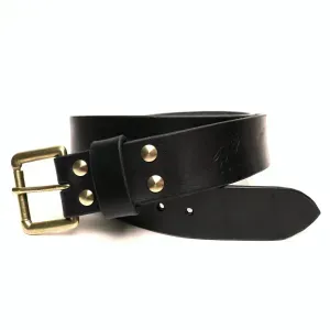 LEATHER BELT 1.5″ BLACK