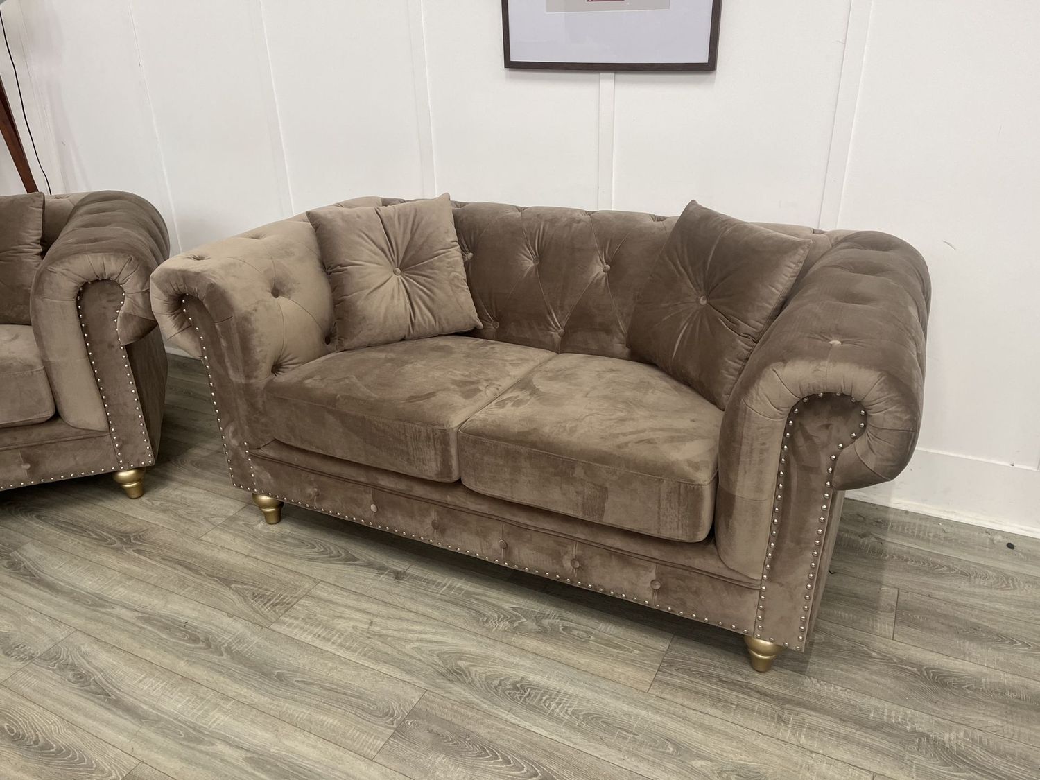 Denby 2 seater sofa in mink fabric