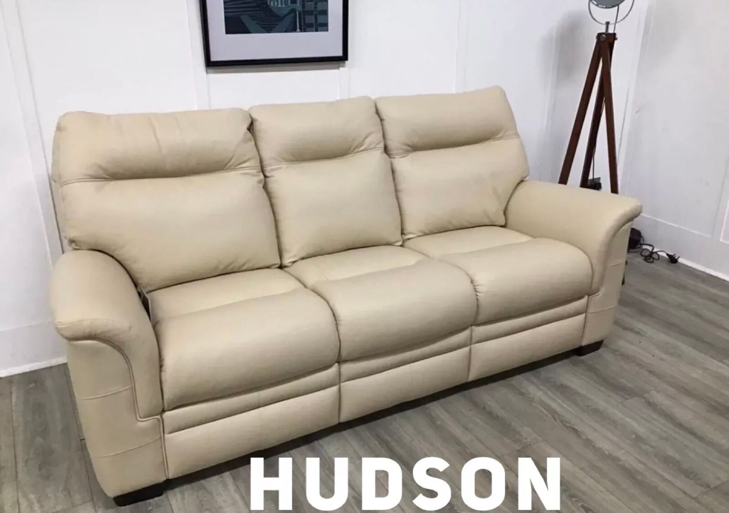 Parker Knoll Hudson 3 Seat Sofa In Cream Leather