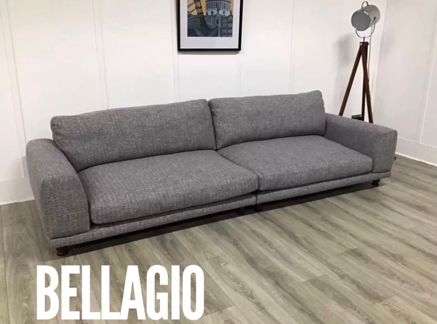 Bellagio XL Sofa In Light Grey Fabric