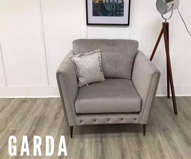 Garda Armchair In Stone Fabric