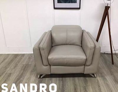 Sandro Power Reclining Armchair In Cream Leather