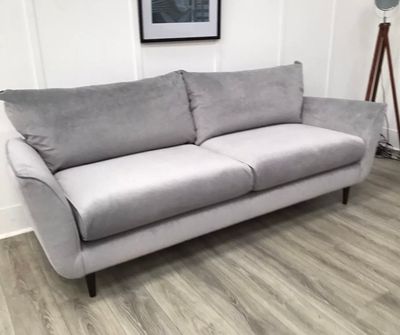Famous Store Edinburgh 4 Seat Sofa In Light Grey Fabric