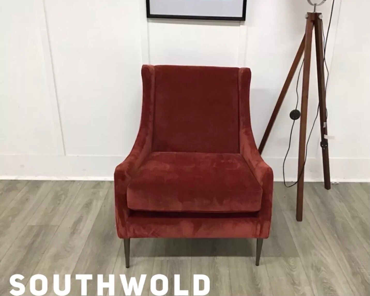 Southwold Accent Armchair In Red Fabric