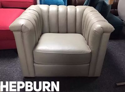 Hepburn Armchair In Taupe Leather