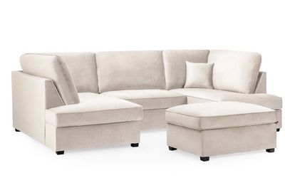 Regent U Shape Sofa & Footstool (Plush)