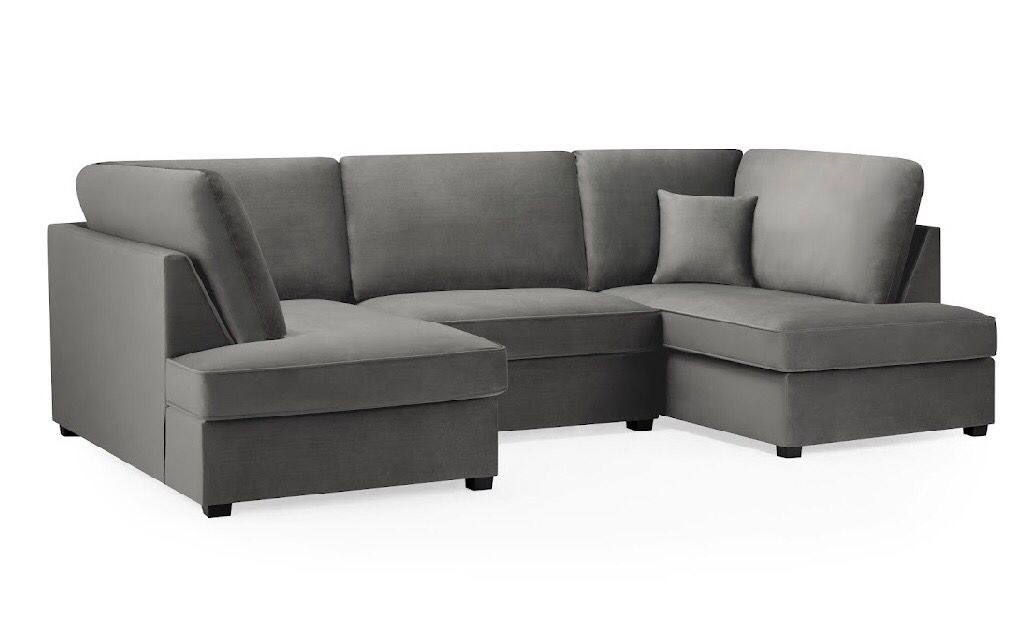 Regent U Shape Sofa & Footstool (Plush)