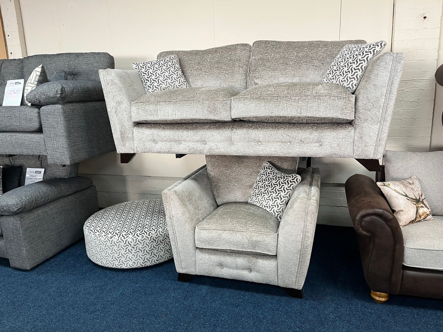 Pandora 3 Seat Sofa & Armchair & Stool