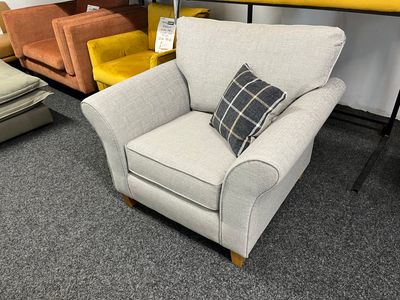 Hugo Armchair In Grey Fabric