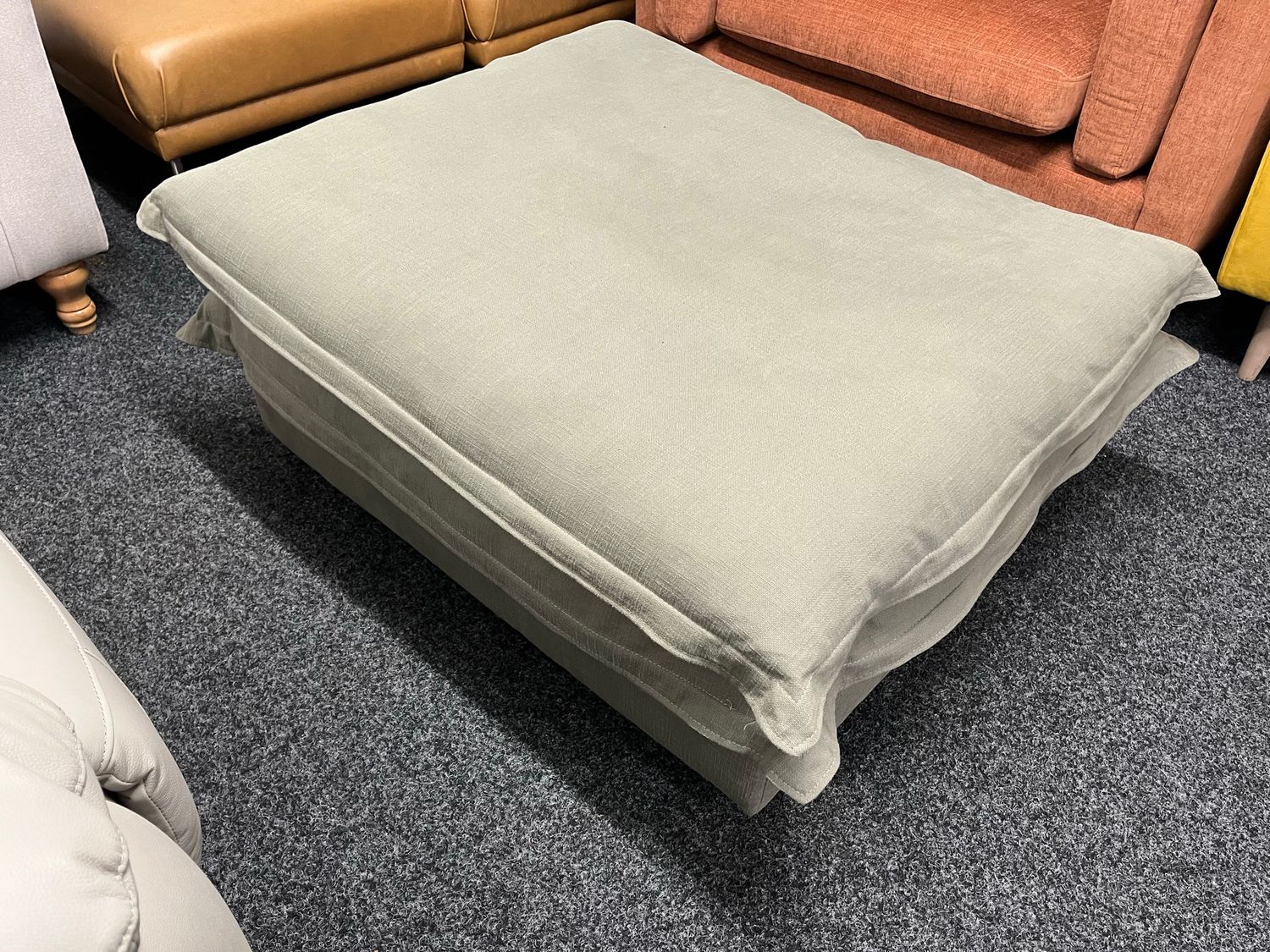 Nomad Combo Stool On Safe Green Fabric