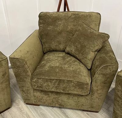 Fantasia Armchair In Olive Green Fabric