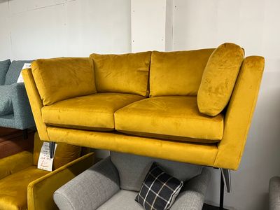 Cartmel 2 Seat Sofa In Yellow Fabric