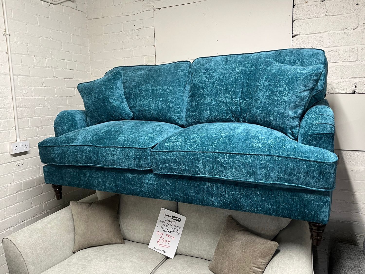 Beatrix 3 Seat Sofa In Bottle green Fabric