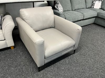 Gigi Armchair In Grey Leather
