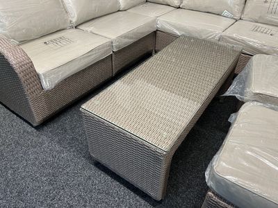 Sunset Fully Modular Corner Sofa + Stools + Table Set