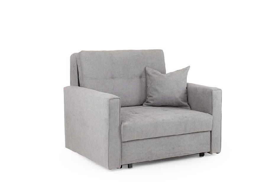 Vida Armchair Sofa Bed In Grey Fabric