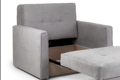 Vida Armchair Sofa Bed In Grey Fabric