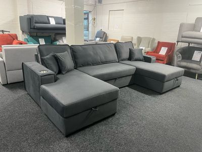 Monza U Shape Sofa Bed With Storage