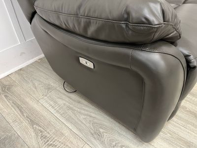 Lincoln 3+2 Recliner Sofa & Armchair in Charcoal Grey Leather