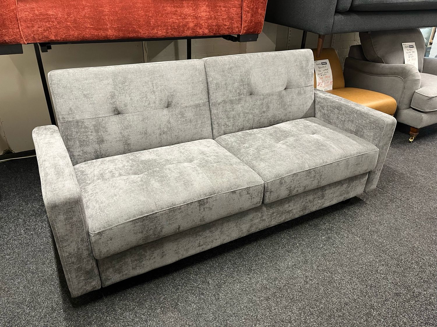 Hive Clic Clac Sofa Bed In Grey Fabric