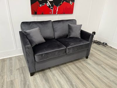 Kyle 2 Seat Sofa Bed In Steel Fabric