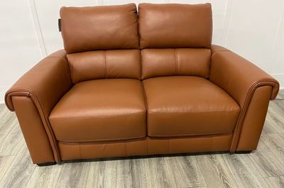 Famous Store Nixon 2 Seat Sofa In Brown Leather