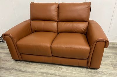Famous Store Nixon 2 Seat Sofa In Brown Leather