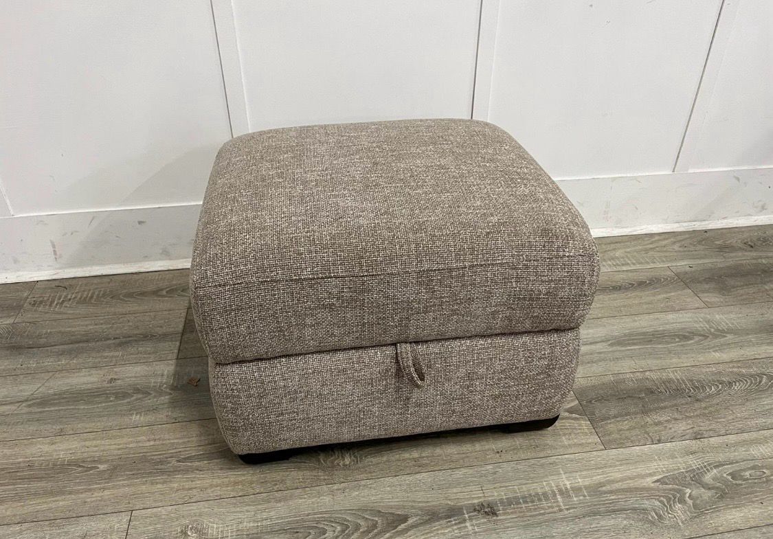 Famous Store Moreno Storage Footstool In Beige Fabric