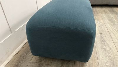 Teal Fabric Footstool