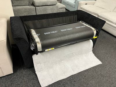 Nexus 2 Seat Sofa Bed In Black Fabric