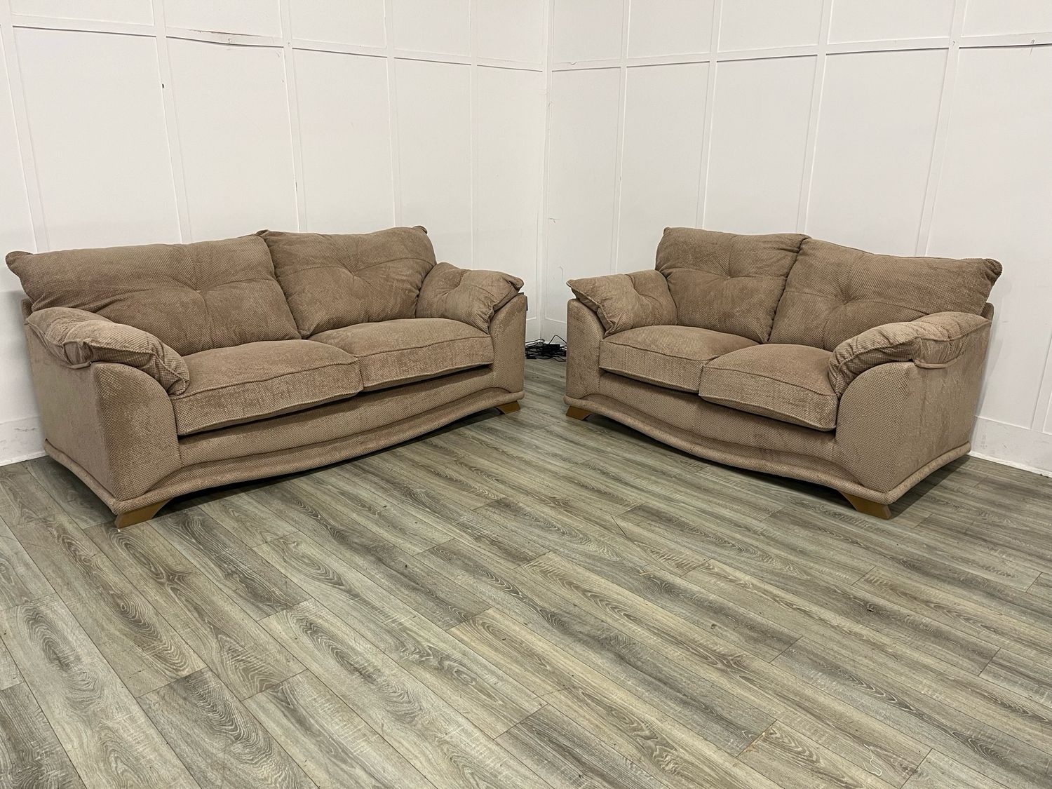 Nexus 3 & 2 Seat Sofas In Praline Fabric
