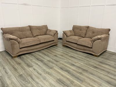 Nexus 3 & 2 Seat Sofas In Praline Fabric