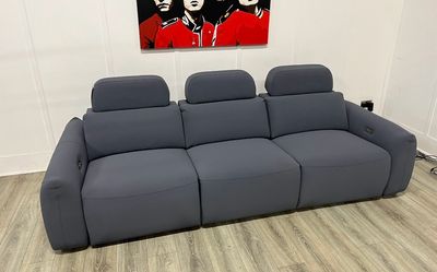 Primo XL Power Reclining Sofa In Blue Fabric