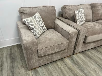 Chicago Armchair In Kingston Mink Fabric