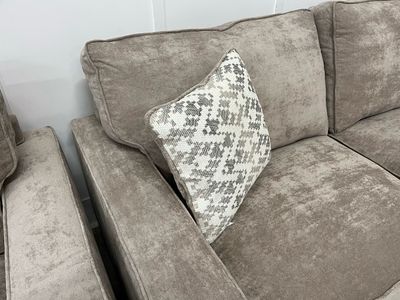 Chicago RHF Corner Sofa In Mink Fabric