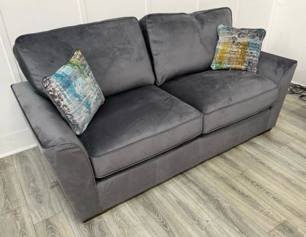 Fantasia 3 Seat Sofa In Steel Grey Fabric