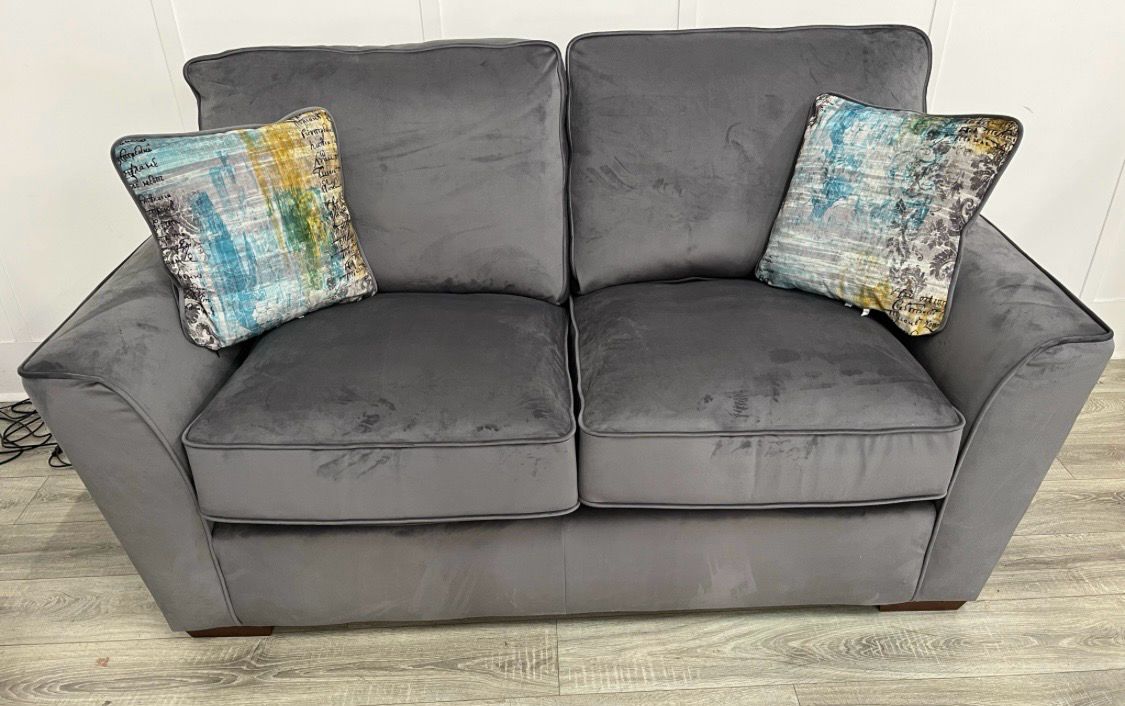 Fantasia 2 Seat Sofa In Steel Grey Fabric