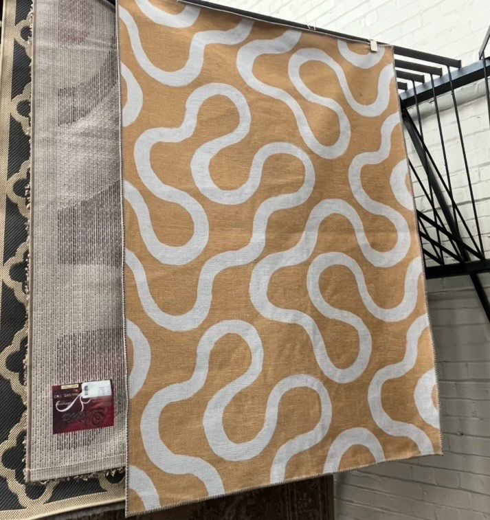 Yellow Patterned Rug 170cm X 120cm (110)