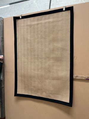 Beige & Black Rug 170cm X 120cm (149)